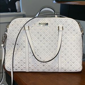 Kate Spade white eyelet purse